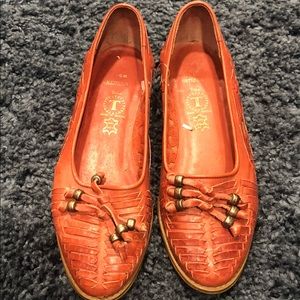 Natasha Taha Italian Leather Rust Red loafer